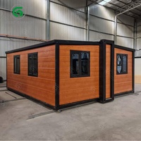Maison conteneur extensible de 20 pieds avec panneau sculpté en métal Porte latérale préfabriquée modulaire unité de vie portable abordable petite maison