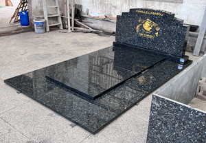 Monument funéraire familial classique <span class=keywords><strong>en</strong></span> <span class=keywords><strong>granit</strong></span> poli de qualité supérieure avec gravure personnalisée <span class=keywords><strong>en</strong></span> feuille <span class=keywords><strong>d</strong></span>'or – <span class=keywords><strong>Pierre</strong></span> <span class=keywords><strong>tombale</strong></span> intemporelle sur mesure pour cimetière - Product Image 6