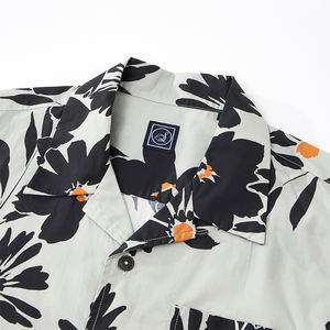 Custom Eco Friendly Hawaiian <b>Style</b> Digital Printed 100% Cotton Poplin Short Sleeve Beach & Vacation Shirt - Product Image 3