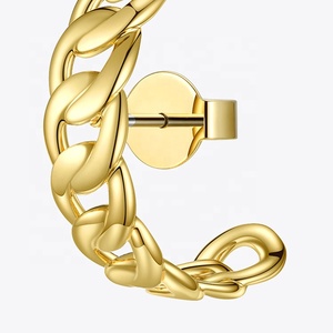 FASHION Punk Link <strong>Chain</strong> <strong>Stud</strong> <strong>Earrings</strong> for Women Accessories Gold Color Small Hip Hop Earings Fashion Jewelry Kolczyki E191120 - Product Image 4