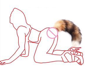 Erotic <strong>Anal</strong> Sex Toys for Women Real Fur Butt <strong>Plug</strong> Metal <strong>Dog</strong> <strong>Tail</strong> <strong>Anal</strong> <strong>Plug</strong> Fox <strong>Tail</strong> - Product Image 2
