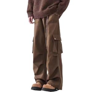 กางเกงขายส่งคุณภาพสูงสไตล์วินเทจทรงหลวมสำหรับผู้ชาย กางเกงสตรีทแวร์ผู้ชาย กางเกงคาร์โก้ผู้ชายหลายกระเป๋า - Product Image 3