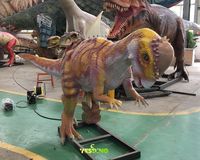 Dinosaure animatronique d'extérieur de 6 m, modèle de Pachycephalosaurus en silicone fait main pour parcs de trampolines et garderies