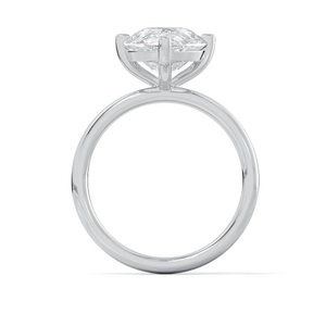 Bague de fiançailles en diamant de laboratoire ovale 1,55 carat TW sertie d'un anneau d'éternité assorti en or massif 14 carats et d'une bague en diamant taille poire - Product Image 4
