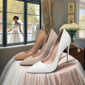 Scarpe da Donna Personalizzate in Pelle PU, Comode con Tacco Sottile 10 cm, Punta Affusolata, Tacchi Alti <span class=keywords><strong>Morbidi</strong></span> per Matrimoni Estivi - Product Image 3