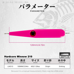 Hunthouse 100mm 45g Esca Affondante a Matita per <span class=keywords><strong>Pesca</strong></span> in Acqua Salata, <span class=keywords><strong>Spigola</strong></span>, GT, Tonno, Jigging e Traina, per <span class=keywords><strong>Pesca</strong></span> in Mare, Scogliera e <span class=keywords><strong>da</strong></span> Barca - Product Image 2