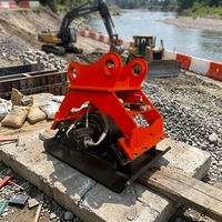 Compacteur à plaques vibrantes hydraulique RIBETTER, accessoire pour excavatrice, moteur, outil de compactage du sol et des pentes pour mini-excavatrices de 2 à 8 tonnes