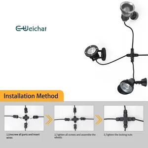 Connettore a croce in ottone per cavo di illuminazione paesaggistica impermeabile a vite in plastica elettrica resistente alle intemperie per esterni