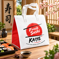 Sac isotherme imperméable non tissé pour sushis avec doublure en aluminium, sac isotherme pour la livraison de repas à emporter