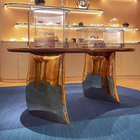 Table de négociation de style Wabi-Sabi en FRP créative, bureau de PDG, comptoir de réception d'hôtel