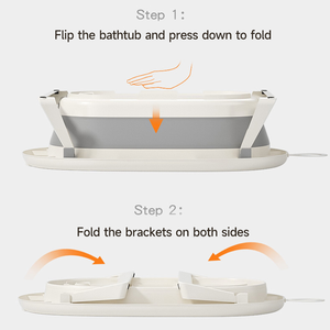 Purorigin OEM - Ensemble de <span class=keywords><strong>baignoire</strong></span> pliable portable 4-<span class=keywords><strong>en</strong></span>-1 pour bébé avec siège de bain et coussin de bain - Product Image 4