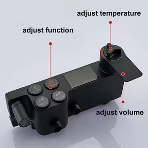 Hot Sales Black Digital Dusch armatur Set Vollwand montierte Bad armaturen Temperatur anzeige 4 Klavier tasten Regen für Wohnungen - Product Image 5