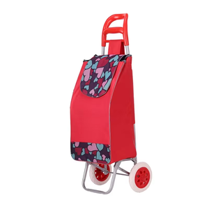 Chariot pliable portatif <span class=keywords><strong>à</strong></span> la maison chariot <span class=keywords><strong>à</strong></span> provisions pliable <span class=keywords><strong>de</strong></span> traction <span class=keywords><strong>de</strong></span> roue <span class=keywords><strong>de</strong></span> roulement pour le supermarché - Product Image 2