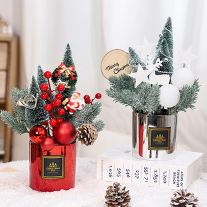 Gran oferta, nuevas decoraciones navideñas INS, ramo navideño en maceta, decoración de escritorio, adornos, regalos de Navidad - Product Image 1