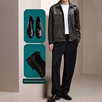 Chaussures Derby Formelles pour Hommes, Bout Rond, à Lacets, en Cuir Véritable, Solides, Printemps-Automne, Antidérapantes, Style Britannique Rétro, Décontractées pour le Quotidien