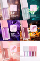 Huile à lèvres en gros, nouvelle collection, 42 couleurs, marque privée, transparente, brillante, repulpante, hautement hydratante, huile à lèvres magique changeante de couleur aux fruits