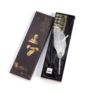 हाथ शिल्प व्यवसाय उपहार ओएल पंख स्याही सेट के साथ क्विल पंख पेन - Product Image 6
