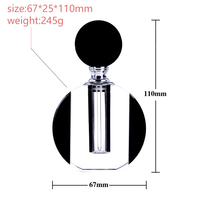 Bouteille vide de parfum Lataffa Oud en cristal de style européen Bouteille de parfum Attar fantaisie