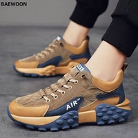 BAEWOON B28 Chaussures décontractées antidérapantes et résistantes à l'usure pour hommes, chaussures de sport, baskets à semelle épaisse pour l'extérieur, chaussures de travail pour le bureau et l'usine