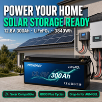 بطارية TPENERGY 12.8 فولت 300 أمبير ساعة LFP ذات دورة عميقة مع نظام حماية BMS 4S لنظام الطاقة الاحتياطية الصناعي والاتصالات