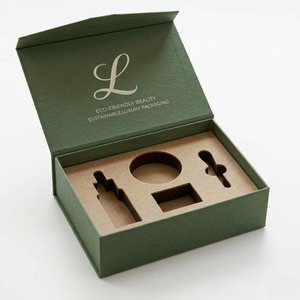 Emballage de boîte de beauté écologique combiné avec du papier argenté et un emballage respectueux de l'environnement - Product Image 1
