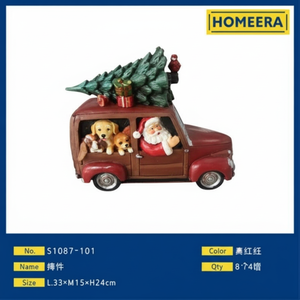 Festivo 4 pezzi ornamento in resina con luci bianche calde scatola di batteria per la decorazione della casa vacanza/regalo per natale - Product Image 1