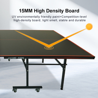 Table de ping-pong Loki de haute qualité, pliable et mobile, 1500 mm, peinture UV, table de tennis de table d'intérieur