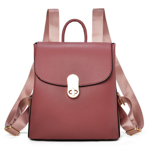 Vintage <b>Small</b> <b>Backpack</b> Shoulder Bag Women Soft PU Leather Crossbody Bag Multifunction Casual Lady Handbag - Product Image 5