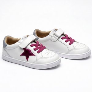 Chaussures décontractées blanches pour bébé, motif uni, tige en cuir, fermeture à lacets, semelle en caoutchouc, unisexe, 13-24 mois, toutes saisons, respirantes, soutien de la voûte plantaire - Product Image 1
