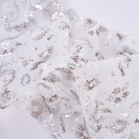 Élégante et Luxueuse Robe Transparente en Tissu Maille Sergé Élastique Satiné 100% Polyester avec Sequins Perlés, Robe de Mariée Nuptiale