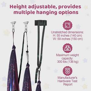 हल्के वजन योग हैममॉक स्विंग इनडोर आउटडोर चिकित्सा संवेदी प्रशिक्षण विशेष जरूरतों वाले बच्चों के लिए - Product Image 2