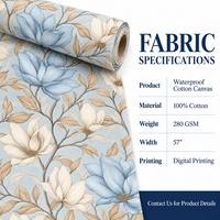 Sac fourre-tout personnalisé en toile de coton, marqueur textile imperméable, tissu 100 % toile de coton sans MOQ pour sacs d'extérieur et décoration intérieure