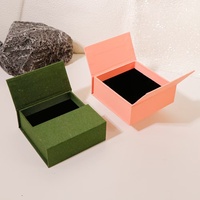 Boîte cadeau en carton imperméable à double ouverture avec fermeture magnétique, personnalisée, de luxe, avec doublure en éponge, impression de logo pour bijoux