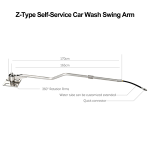 Brazo Giratorio de Acero Inoxidable Tipo Z para Lavado de Autos, Rotación de 360°, para Estaciones de Autolavado - Product Image 6