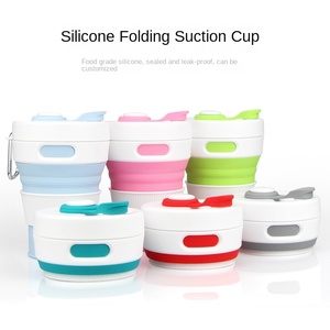 Tasse à café pliante en silicone pour l'extérieur, télescopique et créative, nouveauté pour <span class=keywords><strong>Amazon</strong></span> verres transfrontaliers avec <span class=keywords><strong>logo</strong></span> personnalisé - Product Image 4