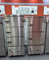 Cuiseur à riz professionnel à gaz, type split, chambres indépendantes sans mélange de saveurs, armoire de cuisson vapeur en acier inoxydable pour GPL et gaz naturel