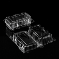 Livraison rapide, vente en gros de boîtes d'emballage pour en-cas, boîte transparente à clapet, conteneur transparent durable, boîtes jetables pour gâteaux à emporter