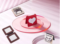 Mini miroir de maquillage en cuir pour filles, Portable, cadeau personnalisé, cosmétique, Offre Spéciale