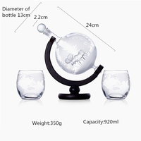 Nouvel arrivage Bouteille de carafe à whisky ronde créative Elk Globe Craft Whisky Bouteille de vin Coffret cadeau pour Noël