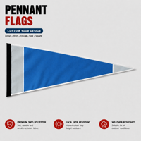Fanions personnalisés en feutre non tissé, drapeau portable en forme de triangle, vente en gros, bannière avec logo personnalisé