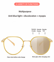 8224A vente en gros de lunettes de vue personnalisées mode rétro femmes cadre UV400 photochromique Anti lumière bleue lunettes TR90