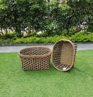 Panier à linge et poubelle multifonctionnel en jonc de mer double, écologique et durable, pour garage et rangement domestique, Tools Garage Vietnam