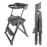 Chaise haute bébé pliable en plastique personnalisable avec repose-pieds multifonctionnelle portable pour une utilisation intérieure/extérieure Alimentation