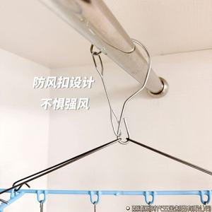 Stainless Steel Drying Rack With 20 <b>Clips</b> For Socks Underwear Windproof Non Slip Round Design Bathroom Use <b>Hook</b> Type - Product Image 5