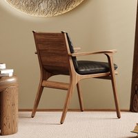 JP Chaise de salle à manger en bois de frêne massif d'Amérique du Nord de style moderne Chaise de salle à manger en tissu pour la maison