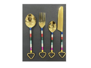 Juego de Cubiertos de Acero Inoxidable con Recubrimiento PVD Dorado de Lujo, Cubertería Moderna de Diseño para Hotel y Restaurante - Product Image 2