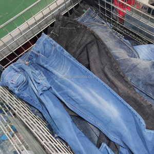 Pantalones vaqueros de <span class=keywords><strong>ropa</strong></span> usados C14 en fardos de colores bonitos al por mayor de colores mezclados en fardos pantalones de <span class=keywords><strong>hombre</strong></span> surtidos de segunda mano a granel - Product Image 3