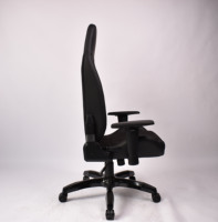 Chaise de jeu inclinable en cuir suédé pour joueurs PC, dossier en mousse 30D blanche, chaise de gaming en gros