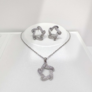 custom plata 925 sterling <b>silver</b> Clover <b>Necklace</b> and Earring <b>Set</b> wedding party unique Rhodium Plated women Flower Jewelry <b>Sets</b> - Product Image 3