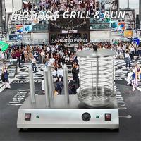 GUA OULI Nouvelle machine à hot-dogs et saucisses électrique haute productivité, très vendue, avec chauffe-pains et cuiseur vapeur 220V